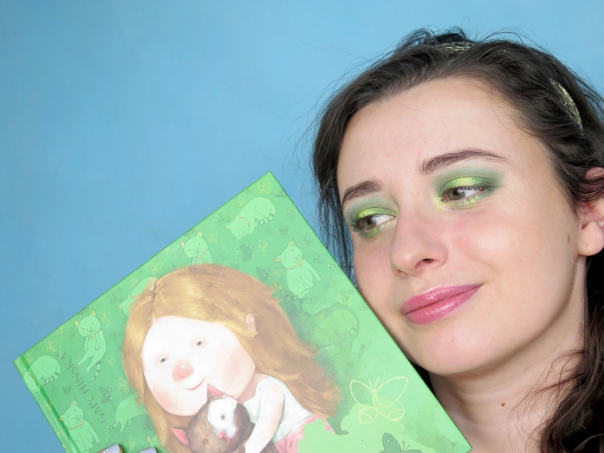 szkicownik makijaż zielony 