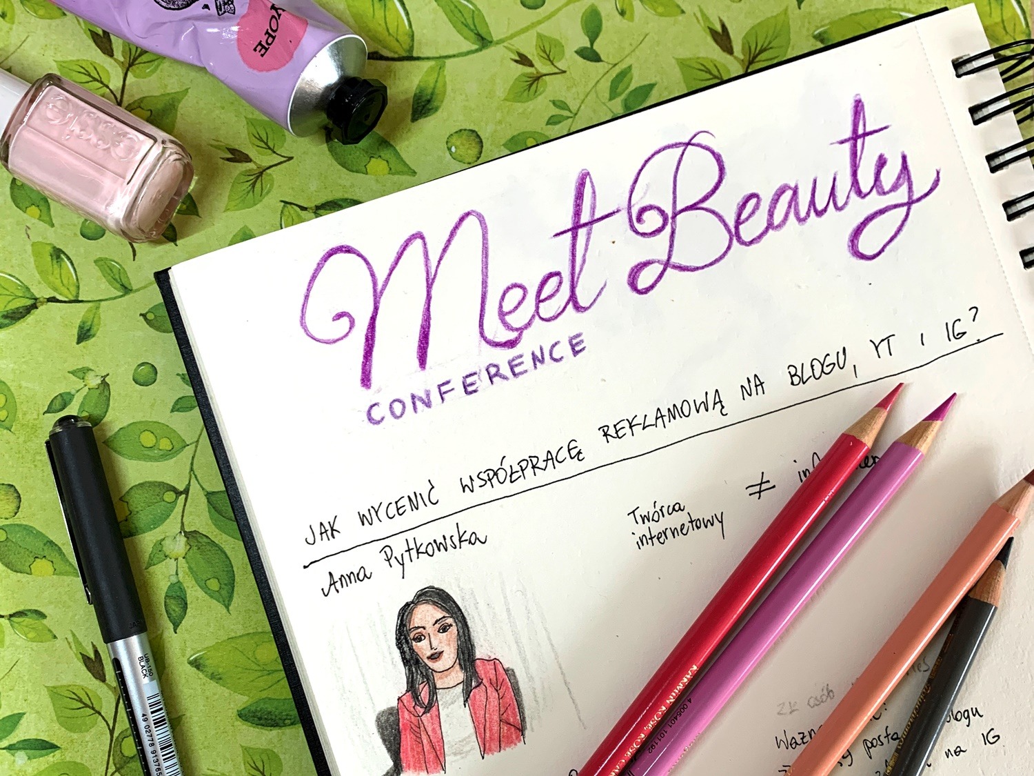 notatnik z konferencji meet beauty
